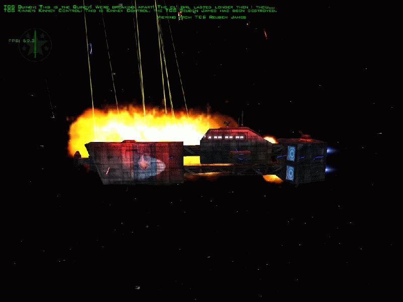 Confederation capship Caernaven under attack