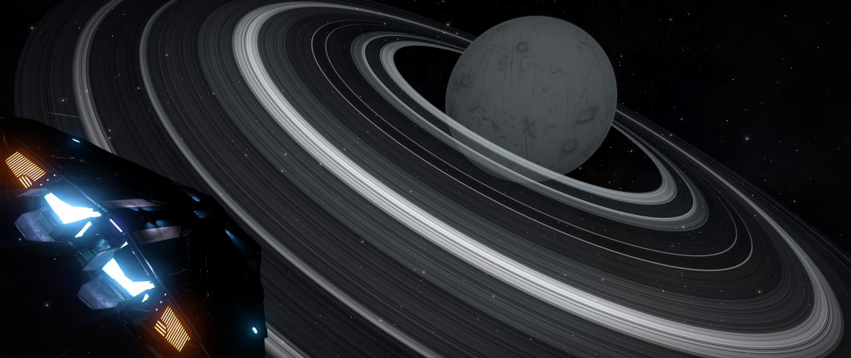 Ice Planet with rings