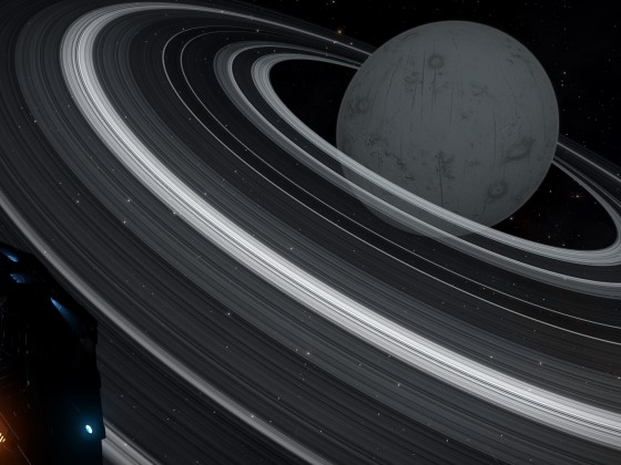 Ice Planet with rings