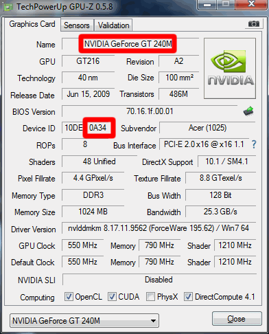 GPU Z sample image