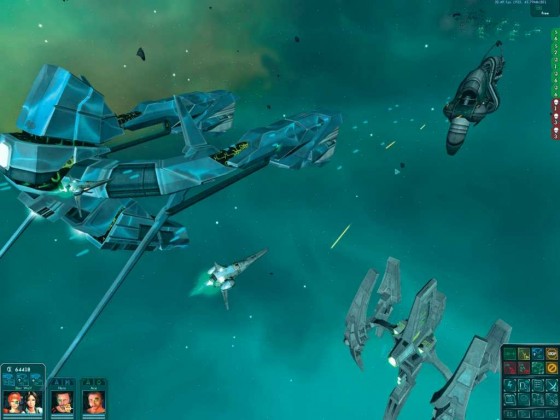 Star Wolves 2 Alien ships(cept the bomber) vs Imperial Battleship