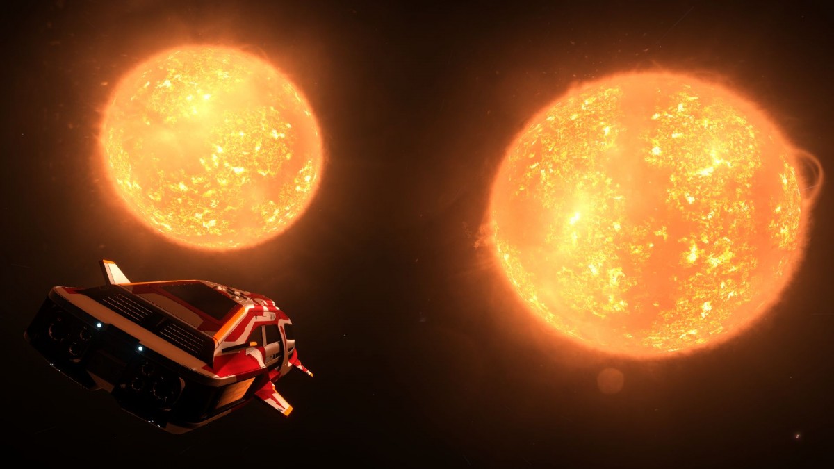 Shining in the light of two suns