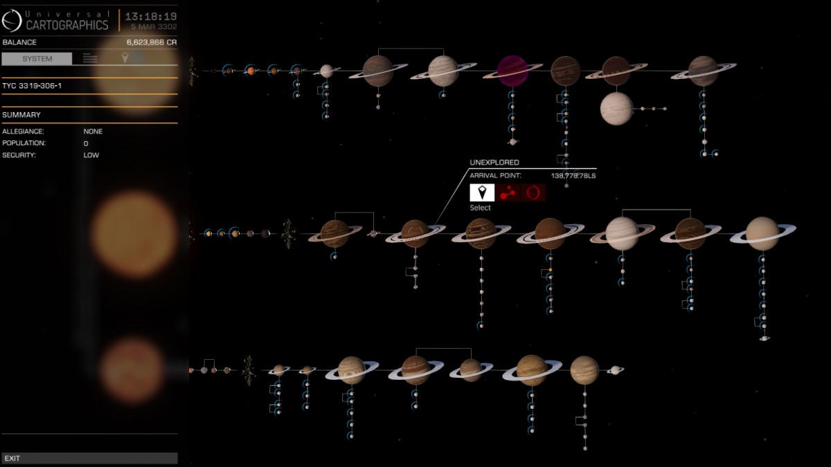 System with 154 Solar bodies