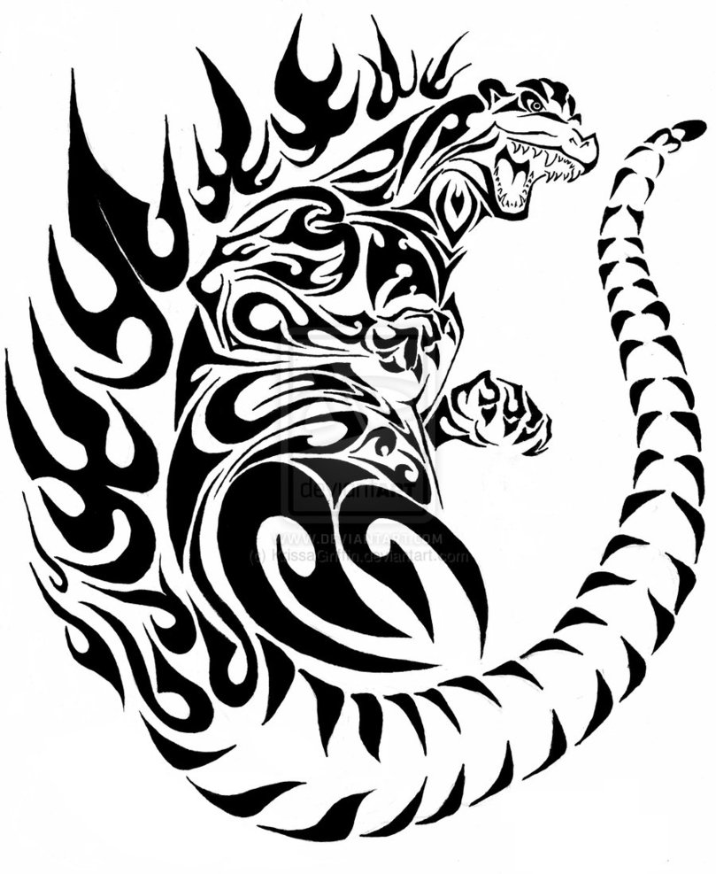Godzilla tattoe