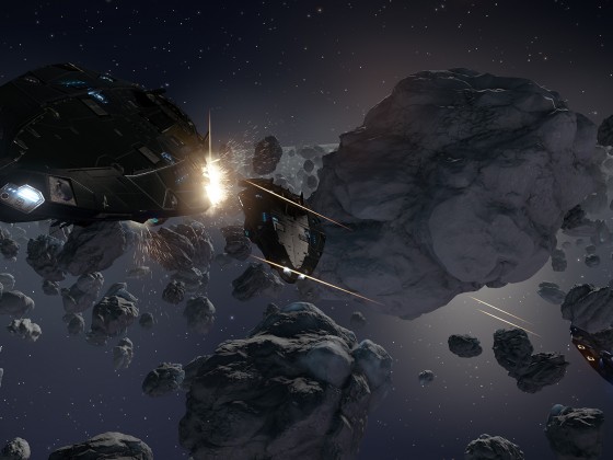 Cobra attack in ice asteroid field
