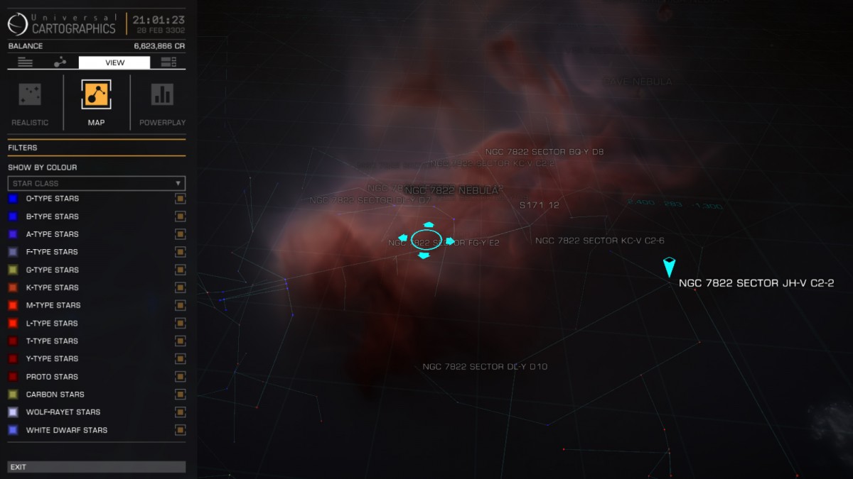 Nav map NGC 7822