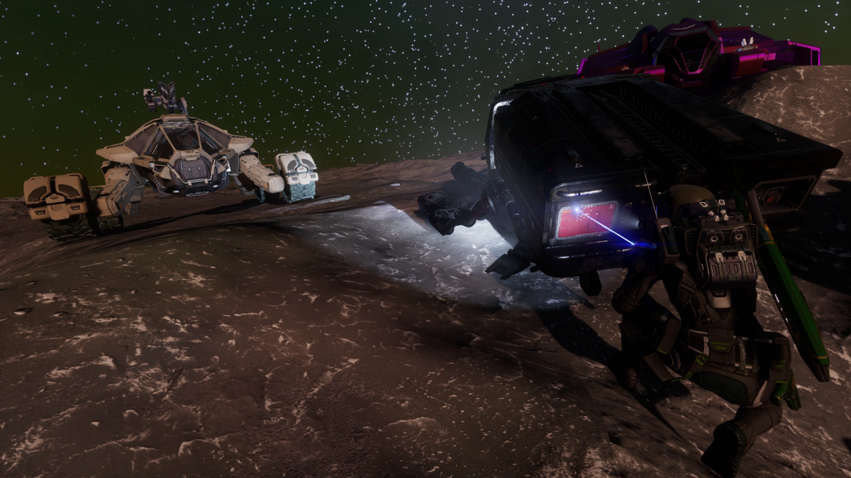 Wrecked SRV looting