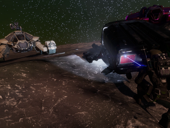 Wrecked SRV looting