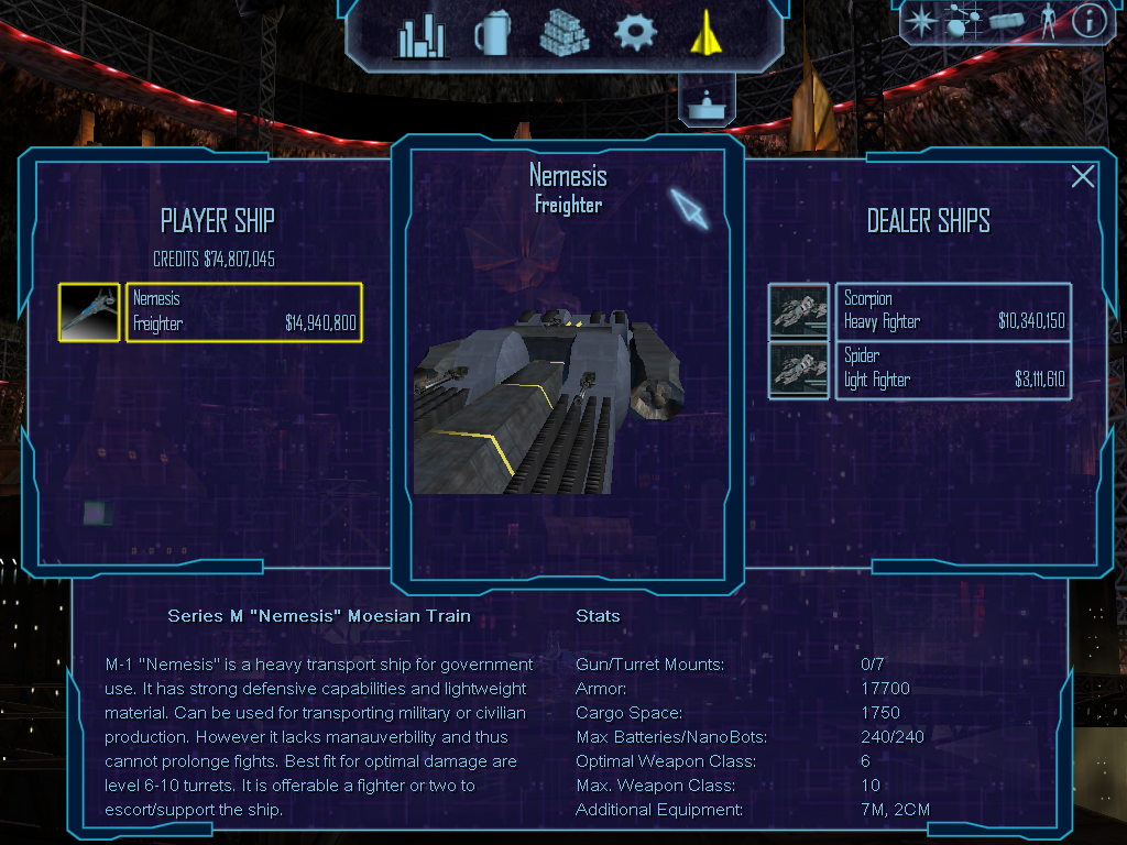 Nemesis ship placed at Planet Solaria