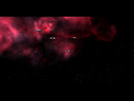 Entering red nebula