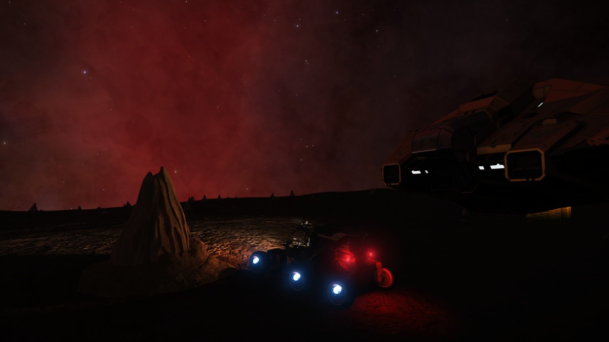 Planet near Red Nebulae