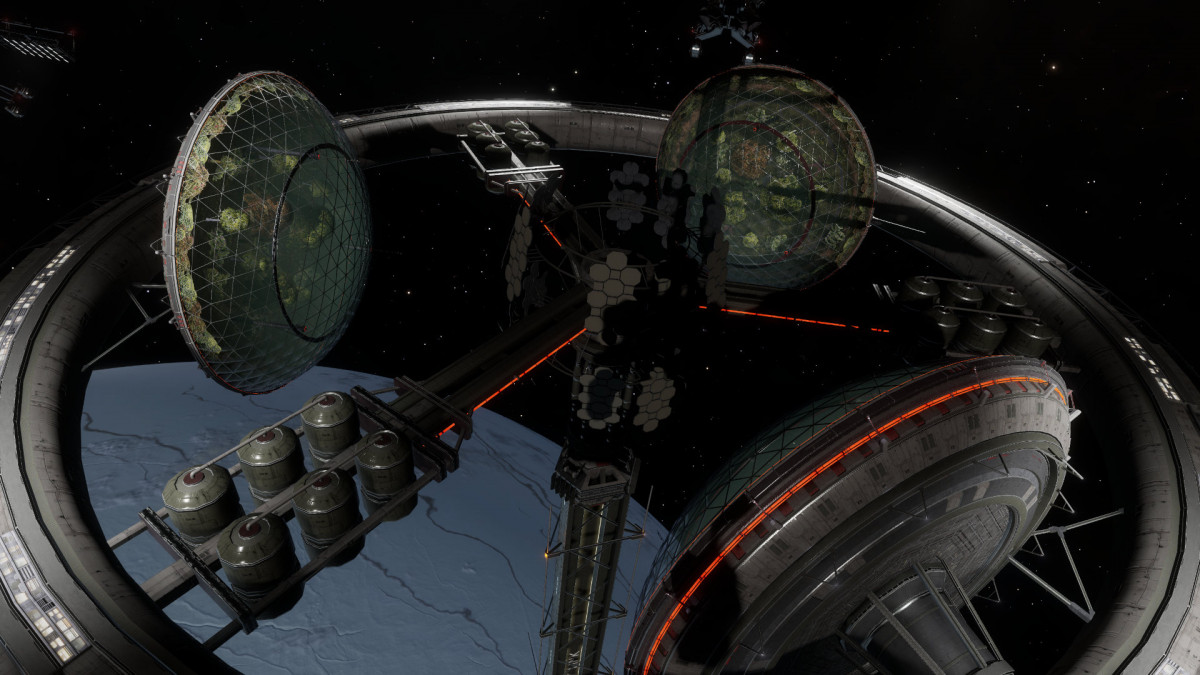 Food production orbital installation