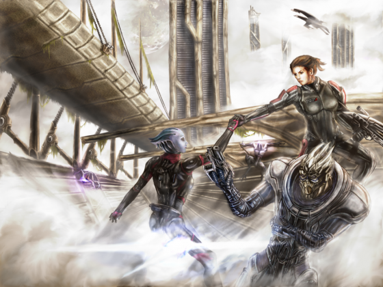 Mass_Effect___Fem_Shepard_team_by_Estebanmn