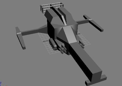 Space ship 3D model: progress show