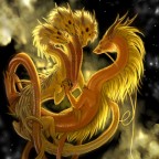 Cosmic Gold Dragons