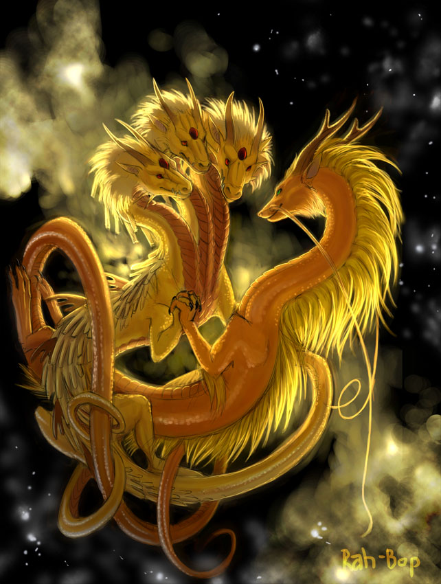 Cosmic Gold Dragons