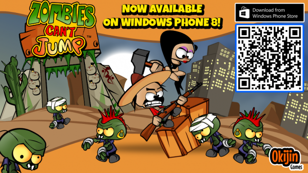 Zombies Can't Jump has now been released for Windows Phone 8