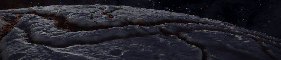 Planet with deep canyons ...
